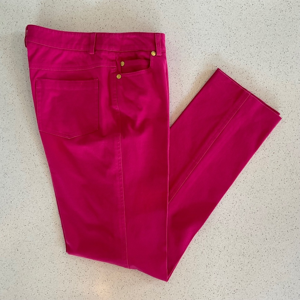 ** SOLD** J. McLaughlin Raspberry Straight Leg Jeans, Size 4